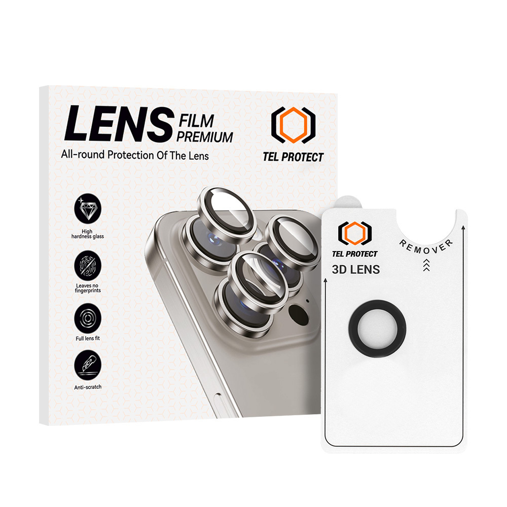 Aizsargstikls objektīvam Tel Protect 3D Lens Aramid Series viedtālrunim iPhone 17 Air melns