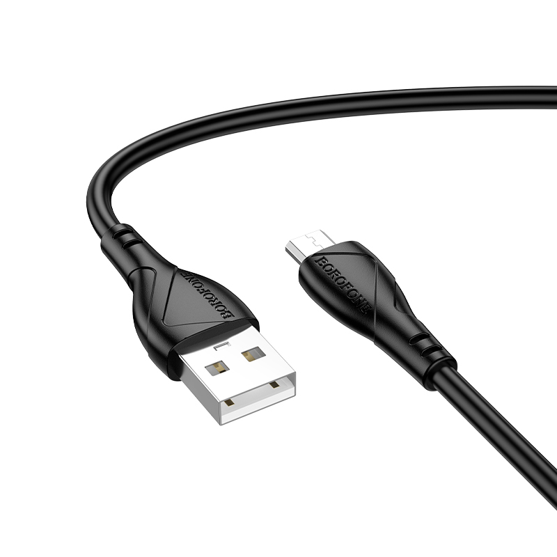 Borofone Kabelis BX121 Enerģija - USB uz Micro USB - 2,4A 1 metrs - melns