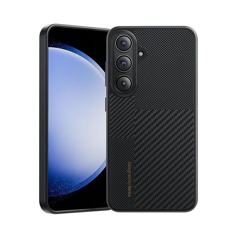 Benks Montage Magnētiskais Armor Pro Kevlar Viedtālruņa apvalks Metāla Rāmis 600D+1500D (MA41) Samsung Galaxy S24 Plus melns