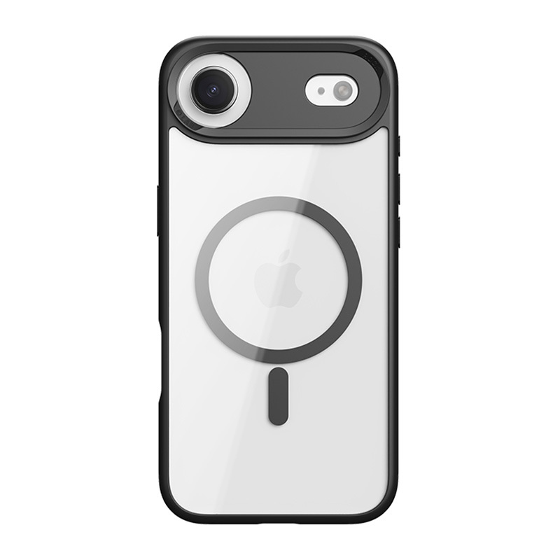 Rock Guard Objektīva Aizsardzība Sērijas Magnētiskais Viedtālruņa apvalks Iphone 17 Air caurspīdīgs-melns