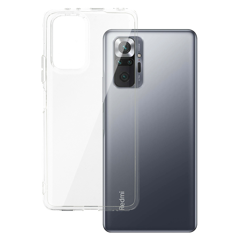Viedtālruņa aizmugurējais apvalks 2 mm, ideāli piemērots XIAOMI REDMI NOTE 10 PRO/NOTE 10 PRO MAX, caurspīdīgs