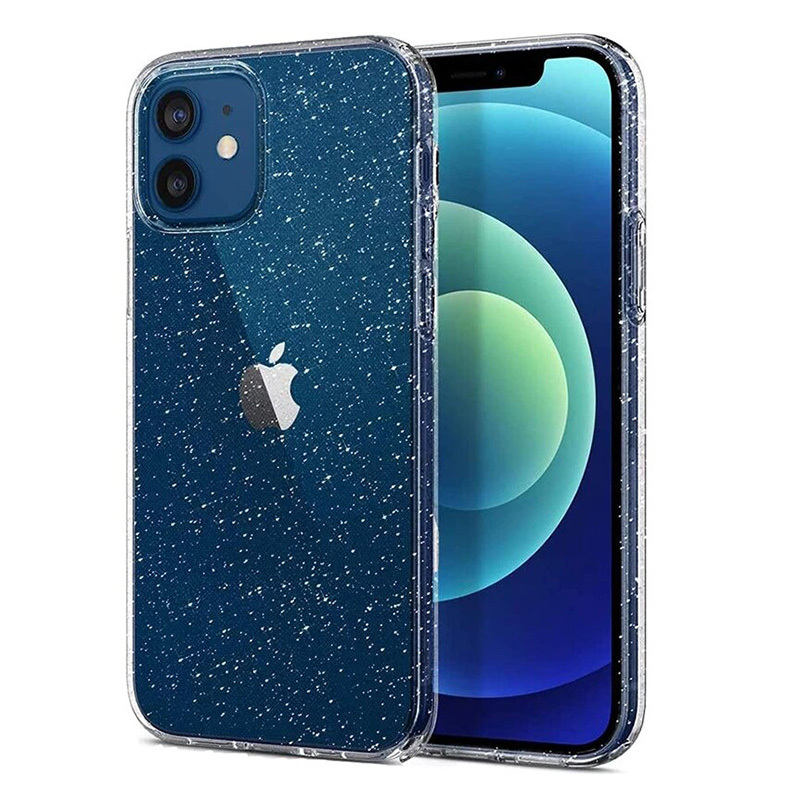 Crystal Glitter viedtālruņa apvalks Iphone 12 Pro Max sudraba