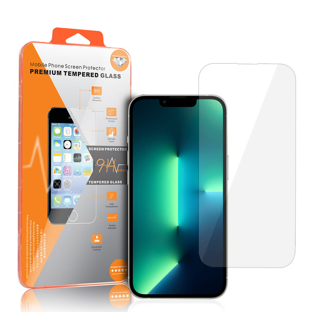 Aizsargstikls oranžā krāsa IPHONE 13 PRO MAX