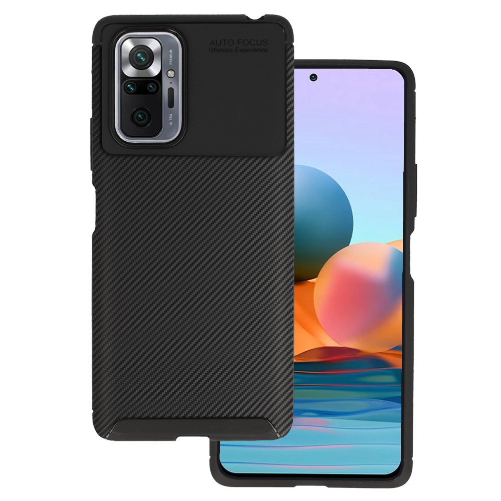Tel Protect Carbon Elite viedtālruņa apvalks Xiaomi Redmi Note 10 Pro/Note 10 Pro Max melns