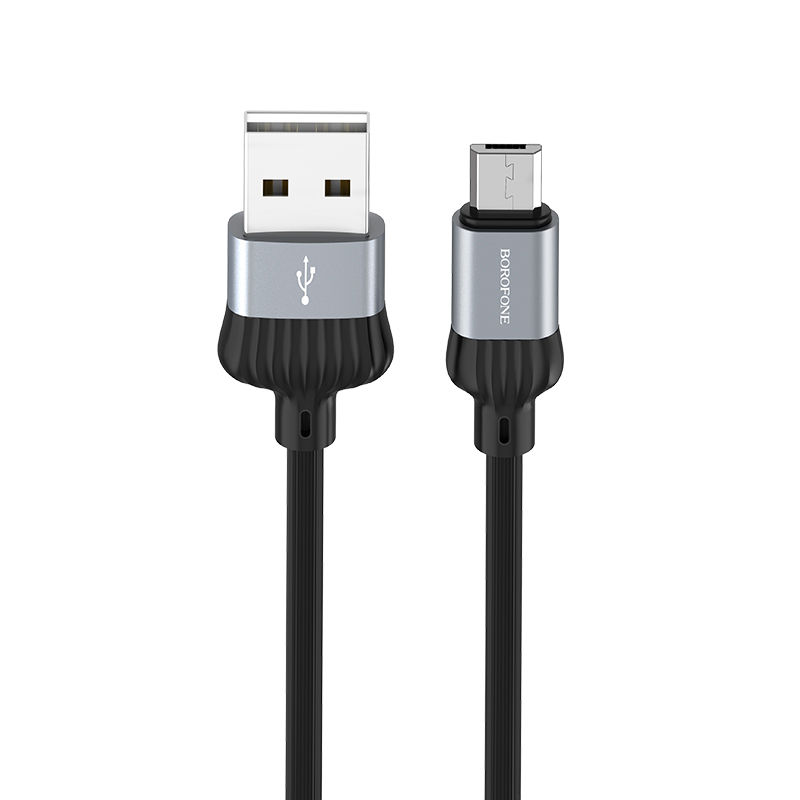 Borofone Kabelis BX28 Dignity - USB uz Micro USB - 2,4A, 1 metrs, pelēks