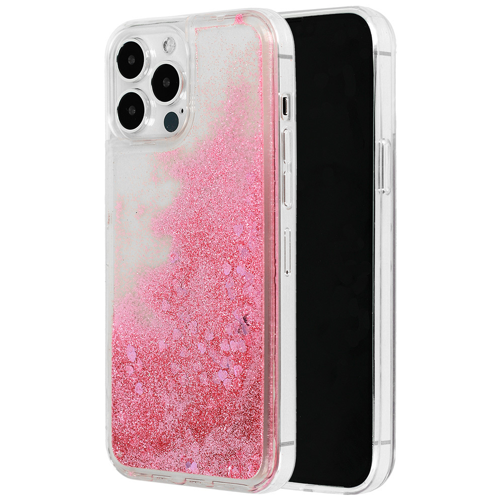 Viedtālruņa apvalks Liquid Heart Iphone 11 Pro rozā zelta krāsas