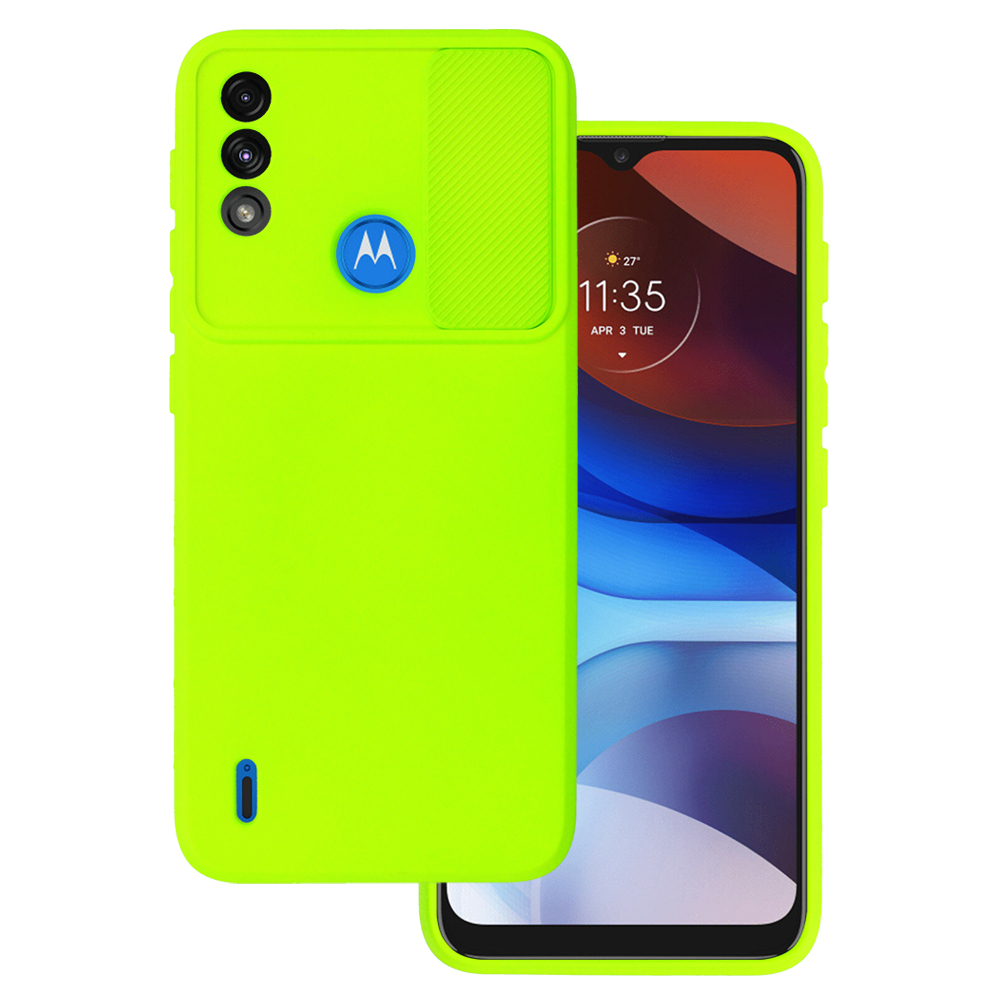 Camshield Soft viedtālruņa apvalks Motorola Moto E7 Power/E7i Power laima krāsas