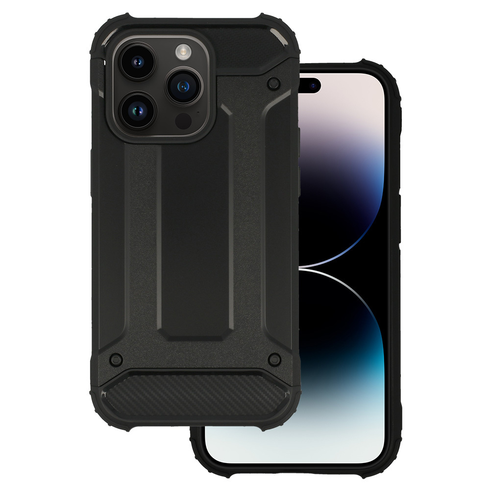 Armor Carbon viedtālruņa apvalks Iphone 14 Pro Max Melna