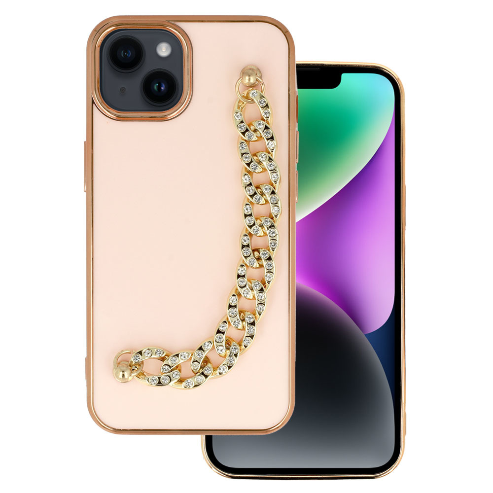 Moderns viedtālruņa apvalks Iphone 14 Pro dizains 4 gaiši rozā