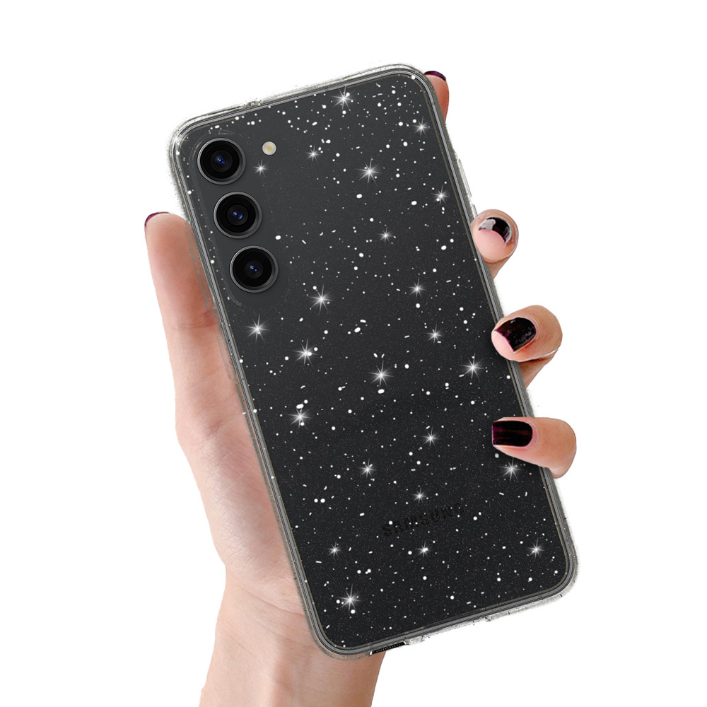 Crystal Glitter viedtālruņa apvalks Samsung Galaxy S23 - sudraba