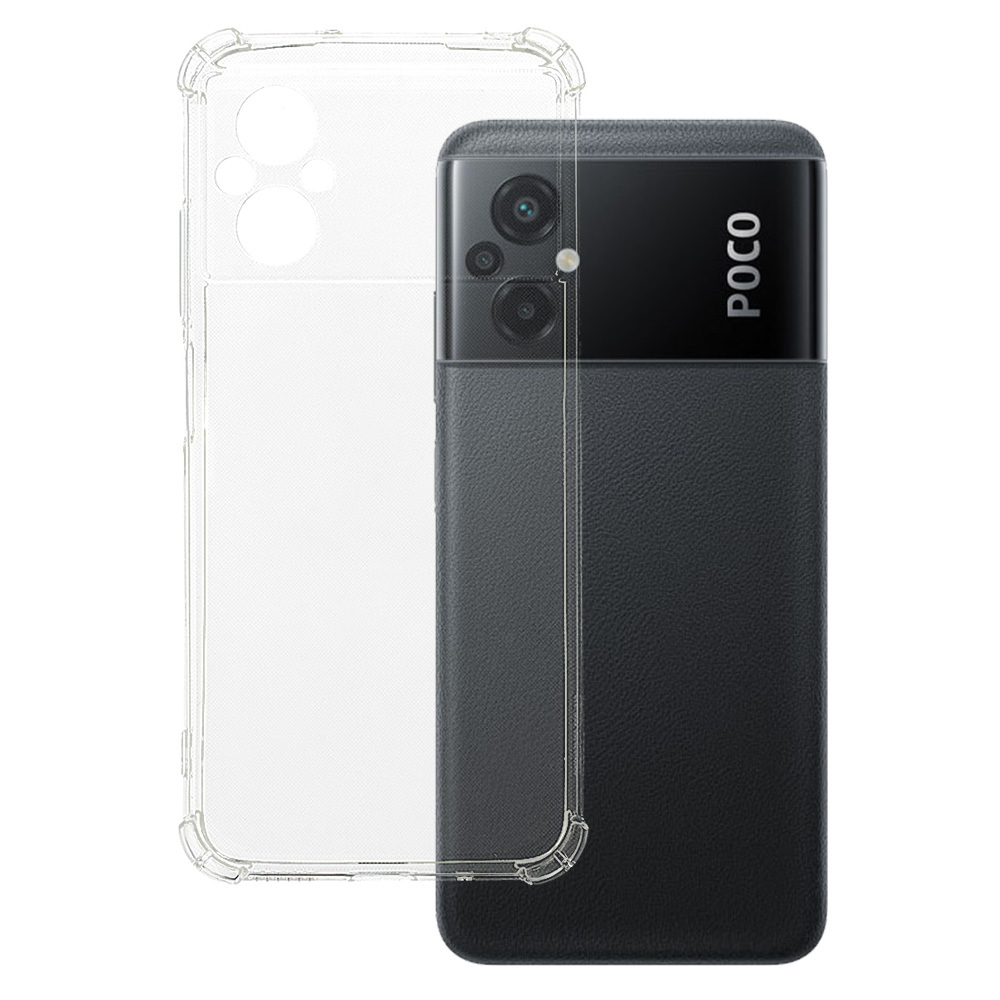 Viedtālruņa apvalks Clin Anti Shock 1,5mm XIAOMI POCO M5 - caurspīdīgs