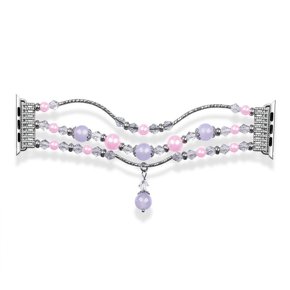 Apple Watch siksna 38/40/41 dizains 4 sudraba-violeta