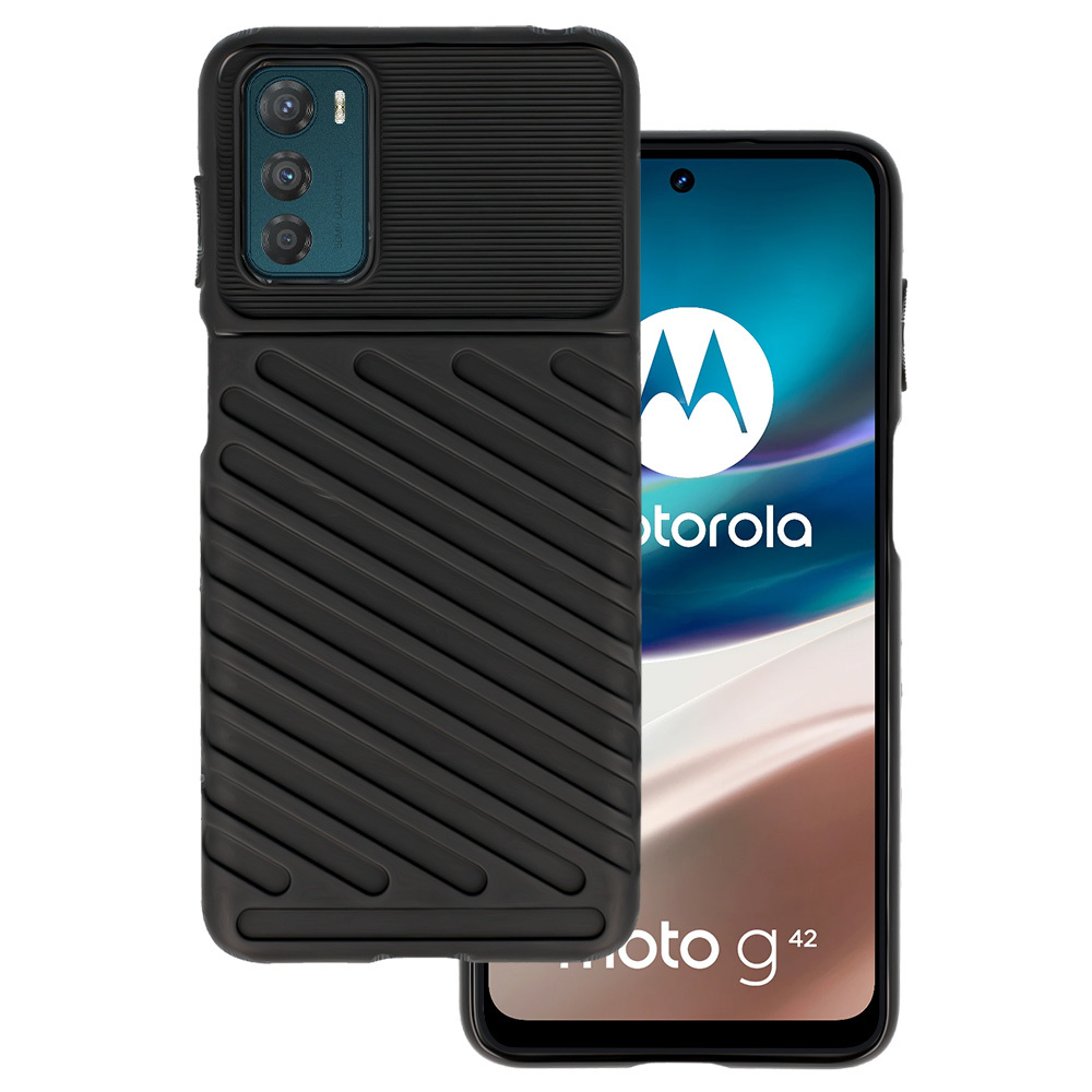 Thunder viedtālruņa apvalks Motorola Moto G42 melns