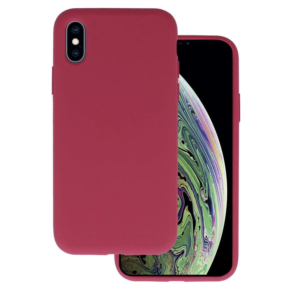 Viedtālruņa apvalks Iphone X/XS silikona viegls bordo