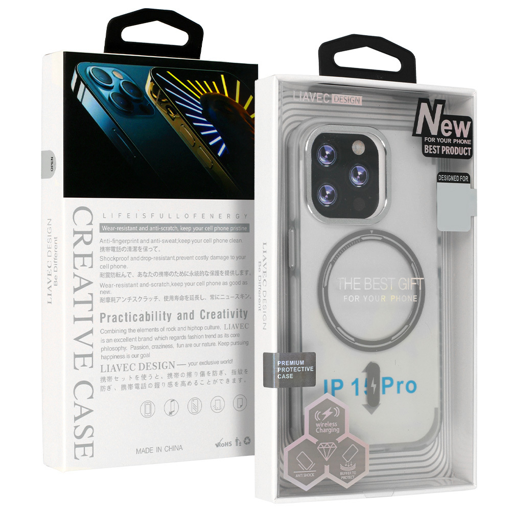 Smooth Feeling Magsafe Viedtālruņa apvalks Iphone 15 Plus balts