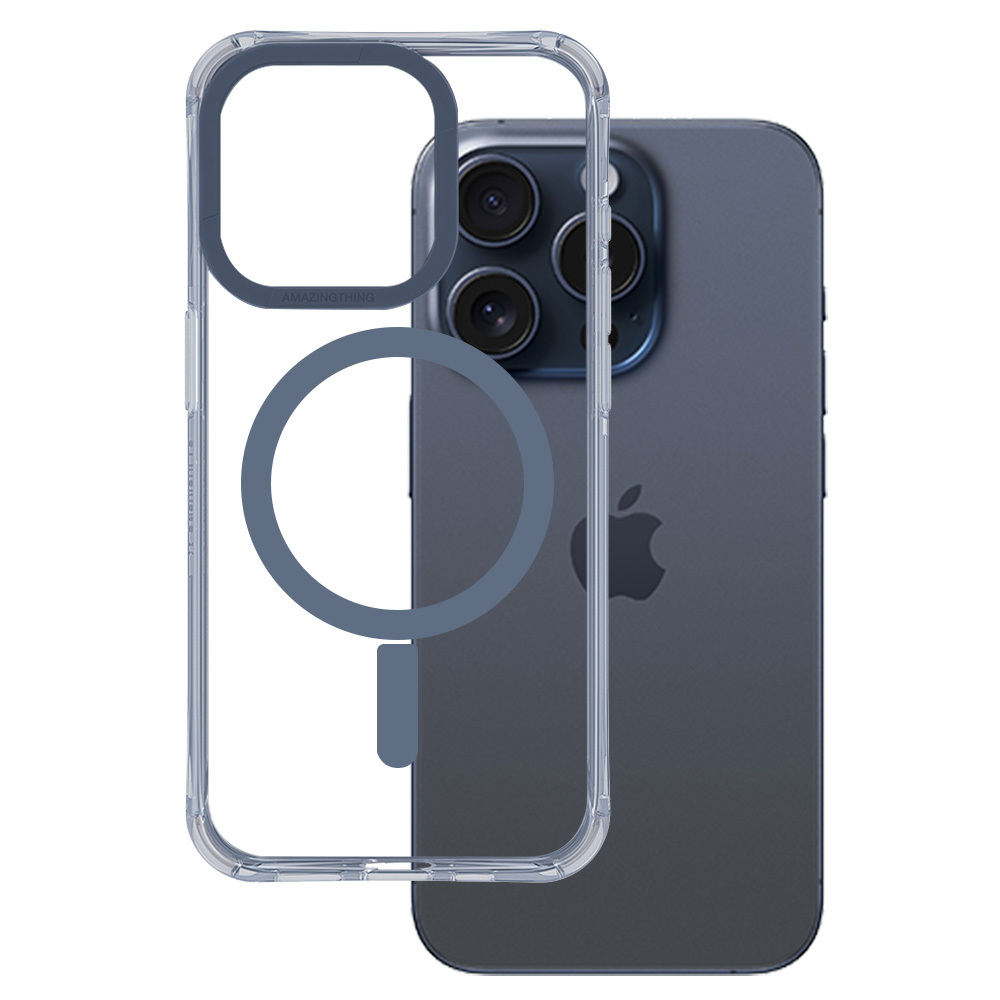 Amazing Thing Titan Edge Mag apvalks 15FT IP156.7PTEMBU Iphone 15 Pro Max tumši zila