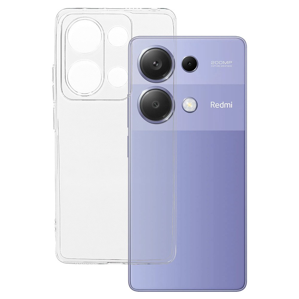 Īpaši caurspīdīgs 1mm viedtālruņa apvalks Xiaomi Redmi Note 13 Pro 4G caurspīdīgs