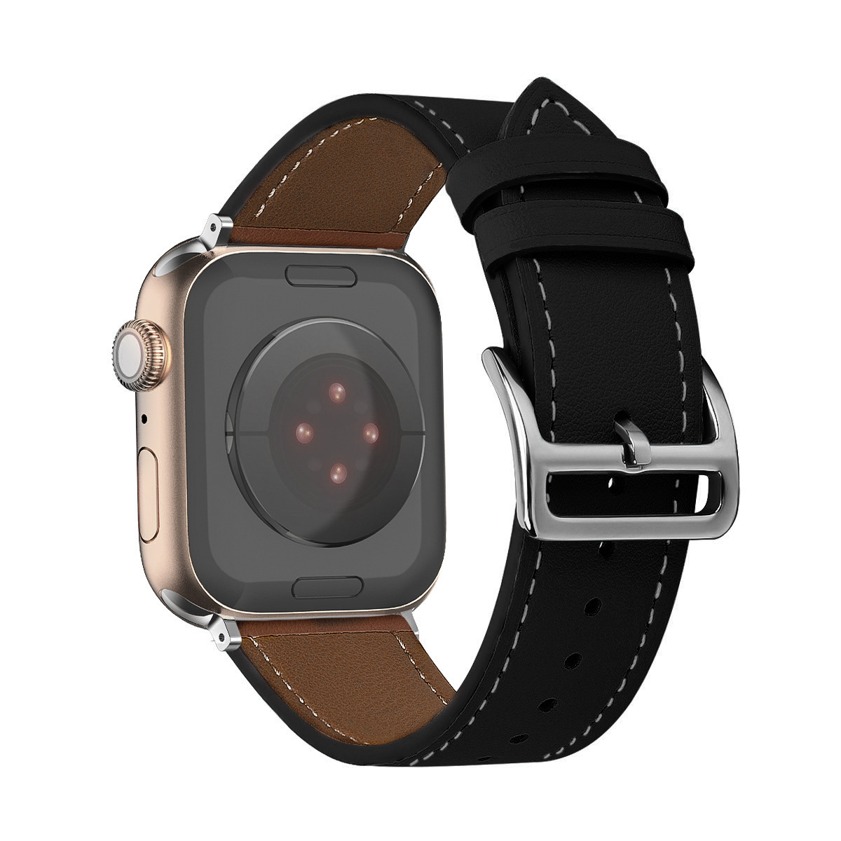 Ādas cilpa Apple Watch 38/40/41 dizaina 1 melna