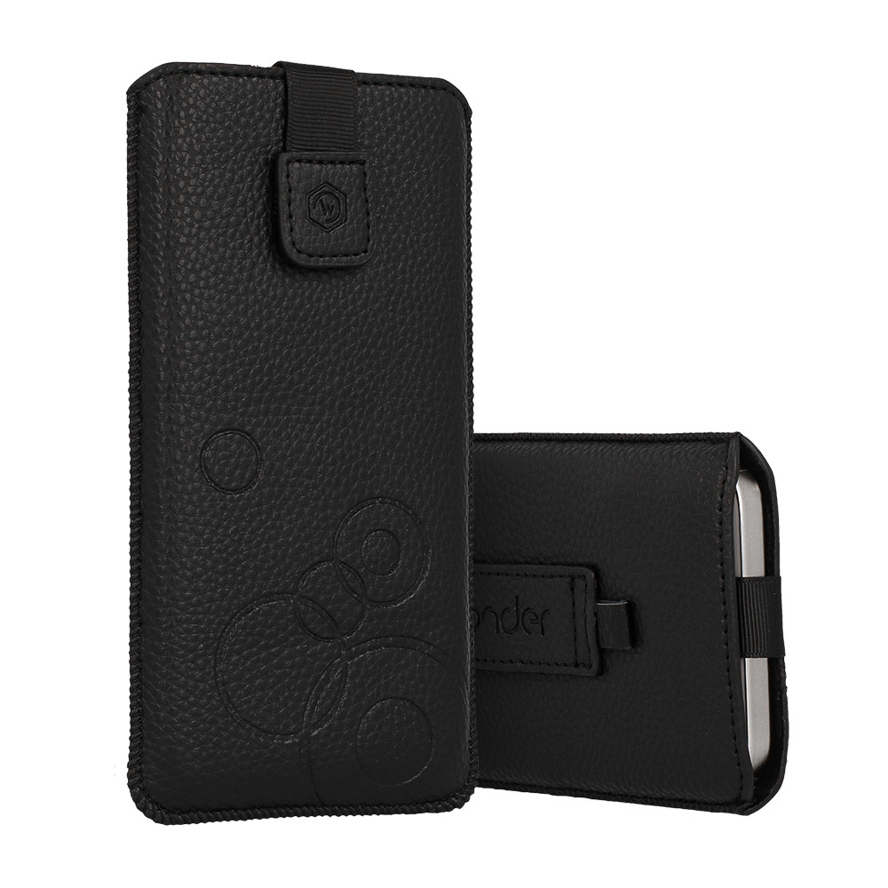 WONDER Deko viedtālruņa apvalks (Izmērs XXL) Samsung S25 Ultra/S24 Ultra/M35/M23/A16 5G/Xiaomi Redmi 14C melns