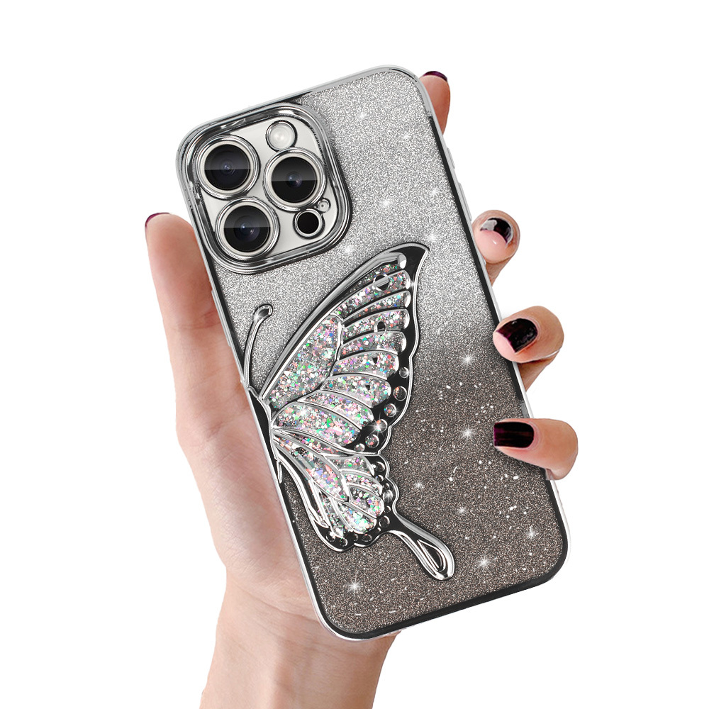 Tel Protect Butterfly ūdensizturīgs viedtālruņa apvalks iPhone 15 Pro Max - sudrabains