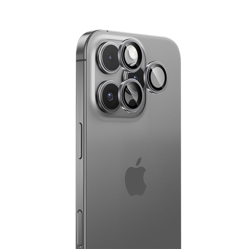 Benks rūdīts stikls Glass Warrior kameras lēcas aizsargs iPhone 16 Pro/16 Pro Max (3 lēcas), sudraba