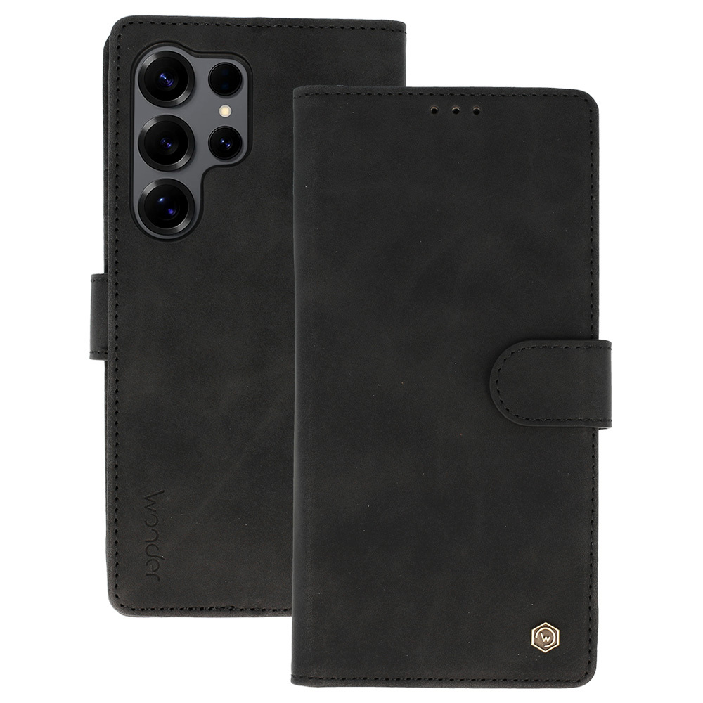 Wonder Fancy viedtālruņa apvalks Samsung Galaxy S25 Ultra melns