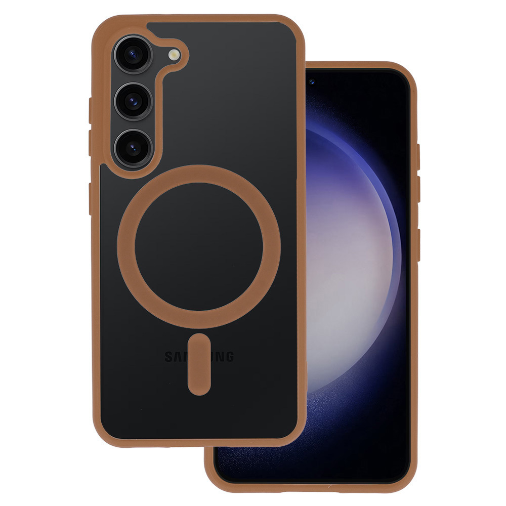 Akrila krāsains magnētiskais viedtālruņa apvalks Samsung Galaxy S24 titāna