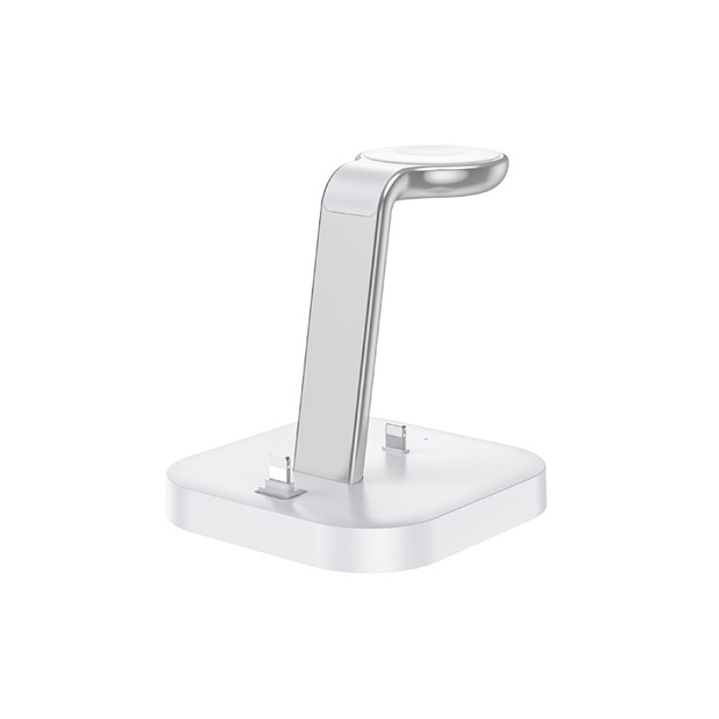 Bezvadu lādētājs Hoco CW43 Graceful 3-in-1 balts