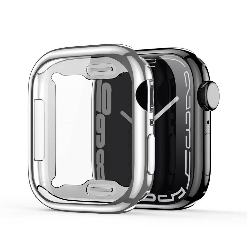 TPU stikla korpuss Dux Ducis Samo Apple Watch 41mm sudraba krāsā