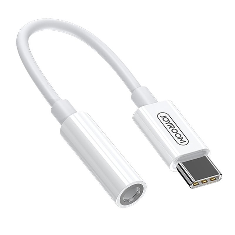 Joyroom SH-C1 austiņu adapteris mini ligzda 3.5 mm (sieviešu) / USB-C (vīriešu) - balts