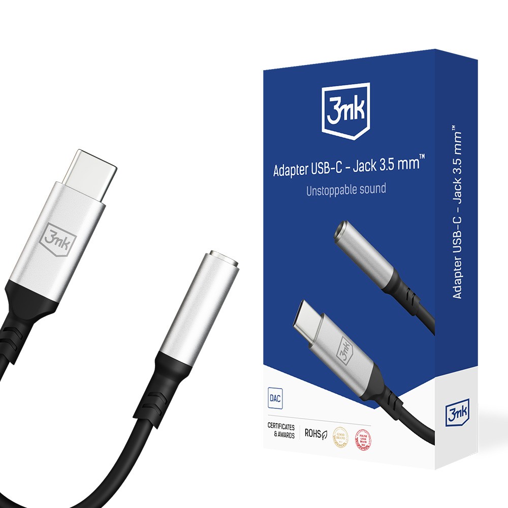 Adapteris 3mk Adapteris USB-C uz 3,5 mm