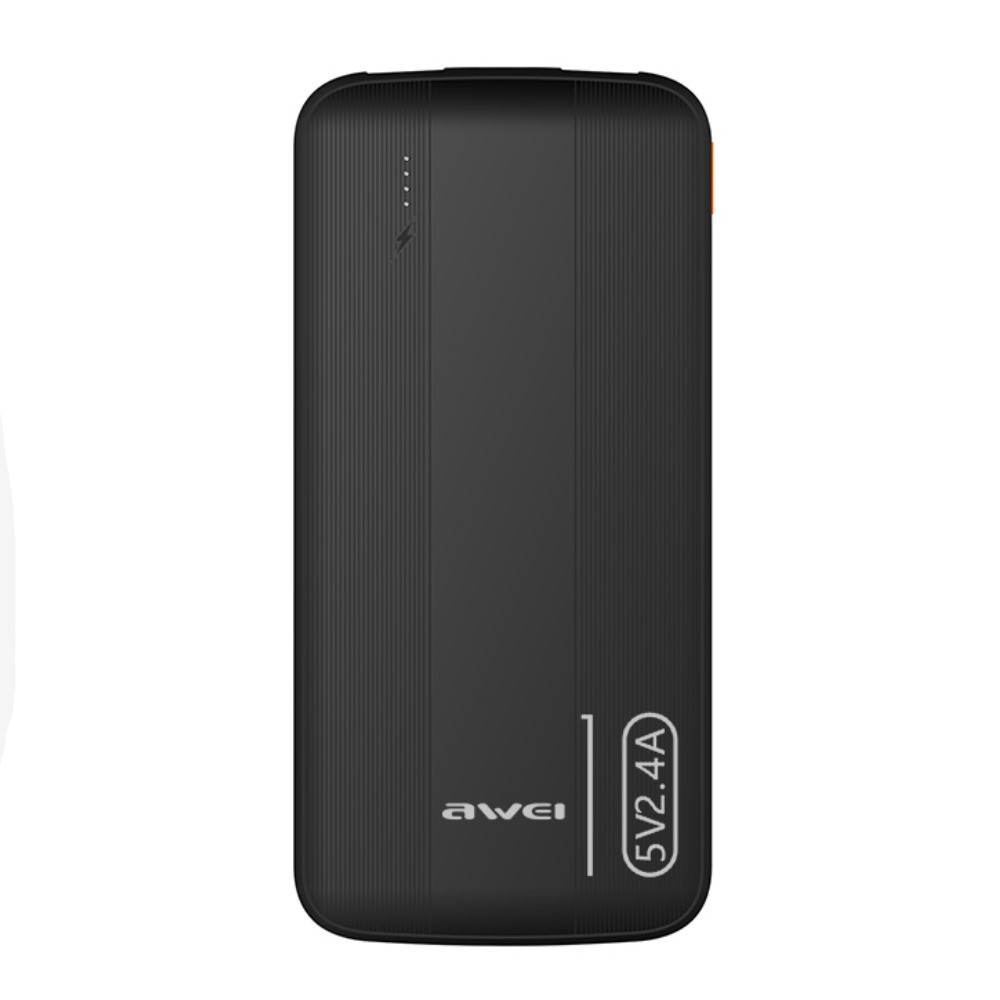 Ārējā baterija Power Bank Awei P20K 5V/2.4A 10000mAh melna