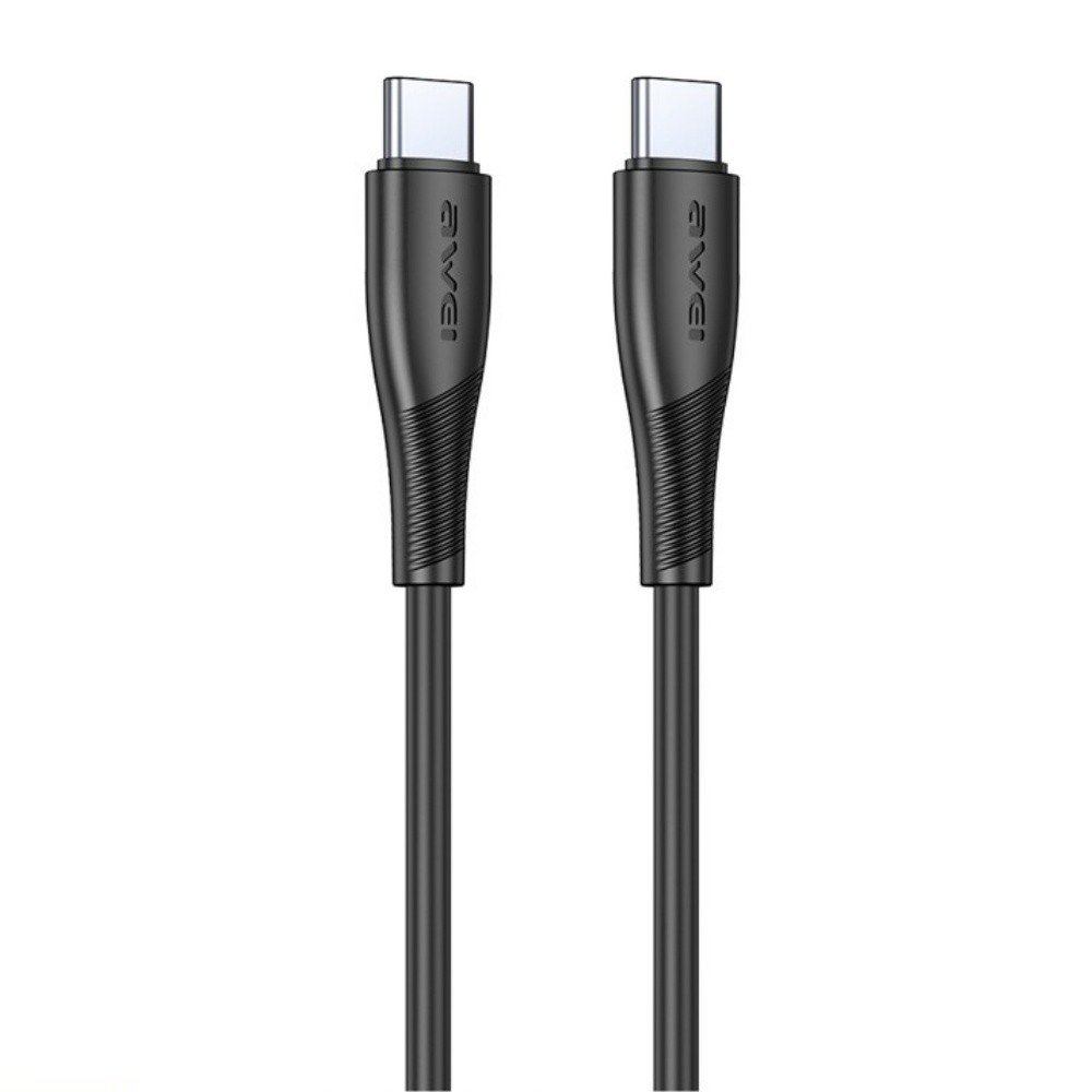 USB kabelis Awei CL-182C USB-C uz USB-C 1.0m melns