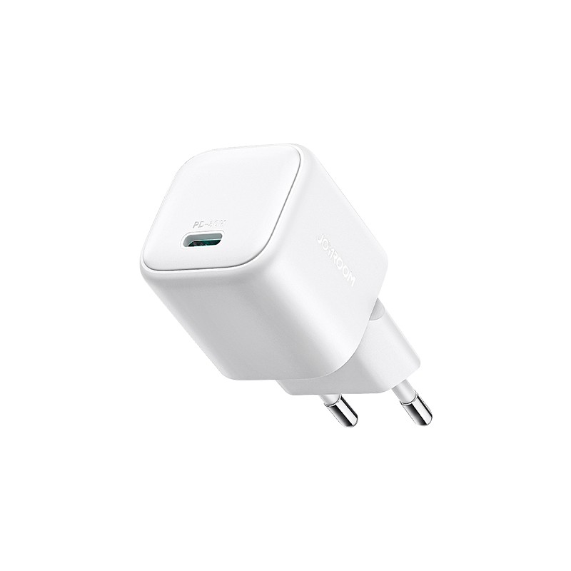 Joyroom JR-TCG15 mini 30W GaN USB-C sienas lādētājs – balts