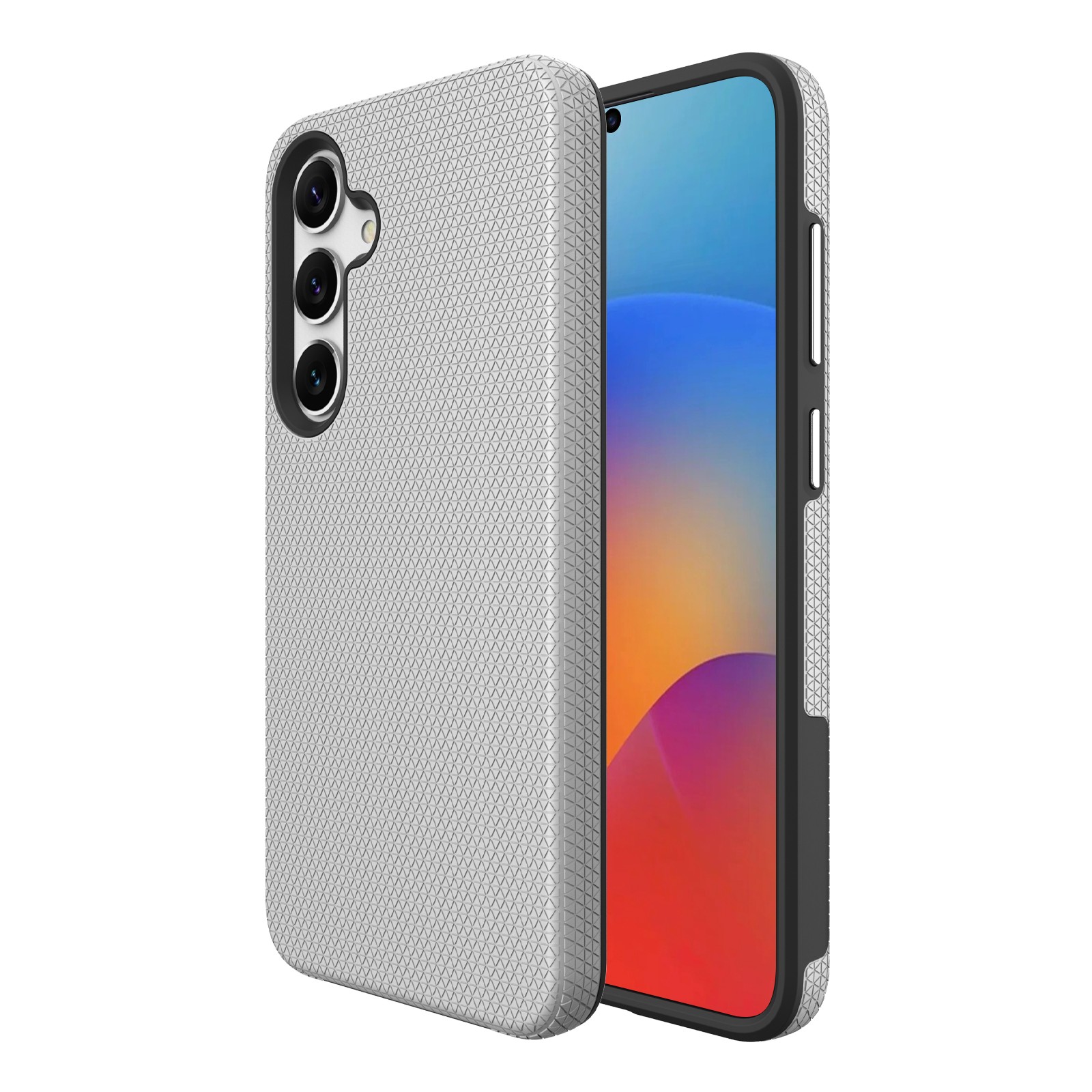 Perfectionists Trīsstūra korpuss Samsung G991 S21 5G sudraba krāsā