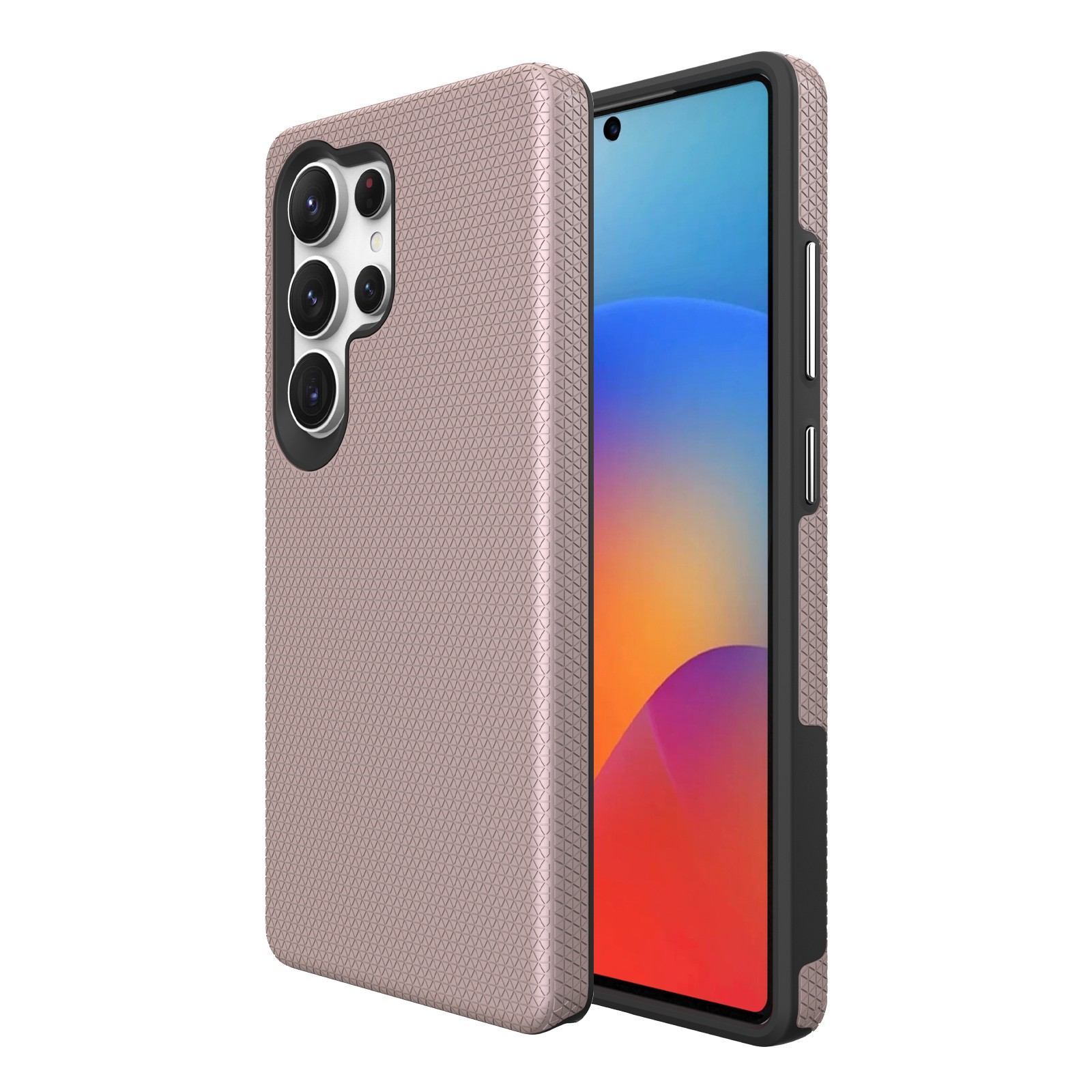 Perfekcionistu trīsstūra korpuss Samsung S918 S23 Ultra 5G rozā zelts