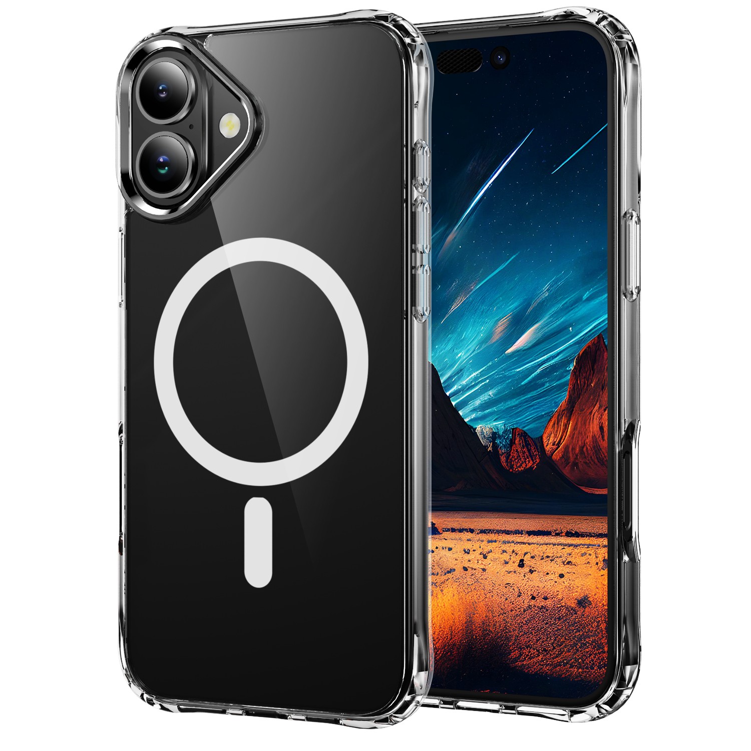 Perfectionists Caurspīdīgs magnētiskais futrālis Apple iPhone 16 caurspīdīgs