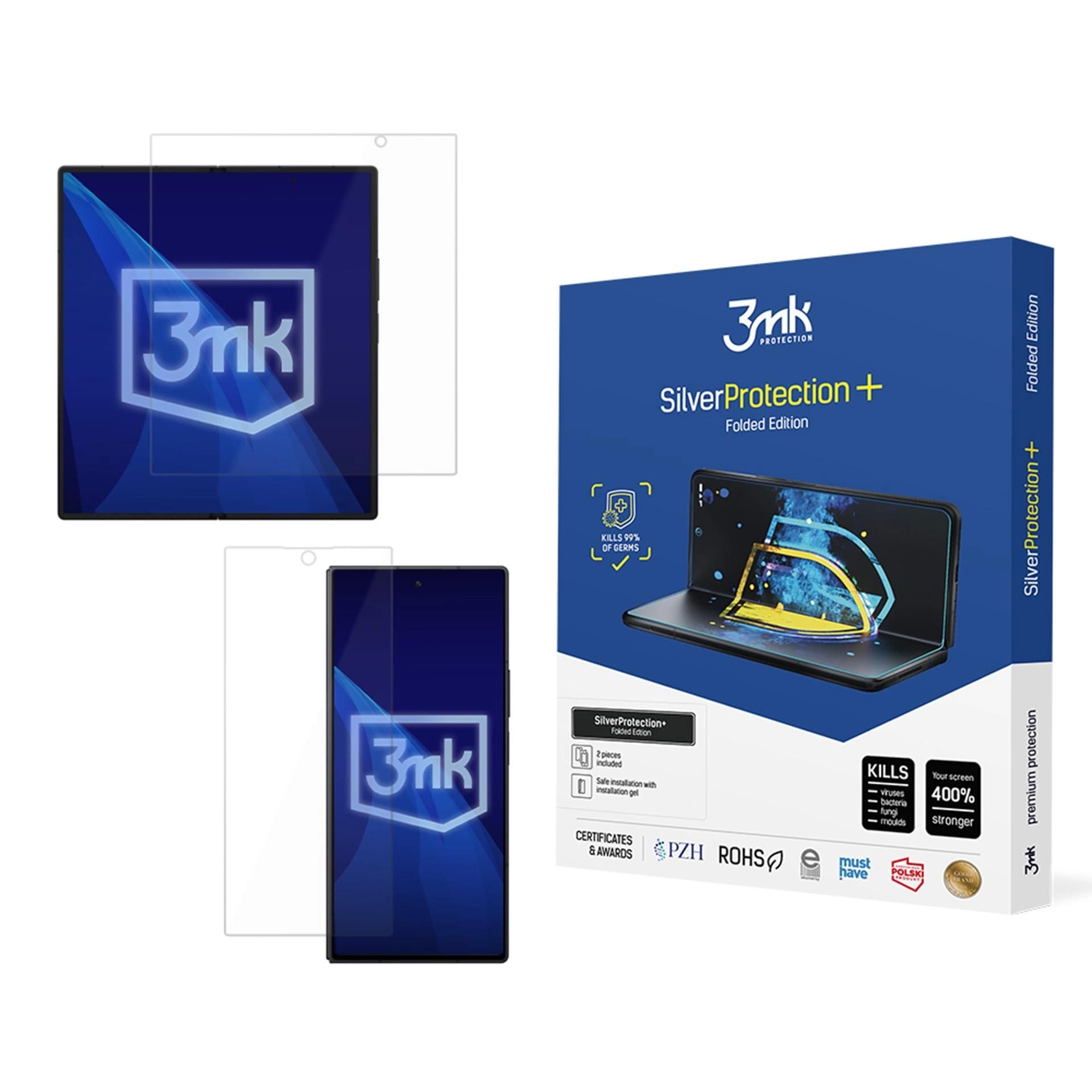 LCD ekrāna aizsarglīdzeklis 3mk Silver Protection+ Folded Edition Samsung F966 Z Fold7