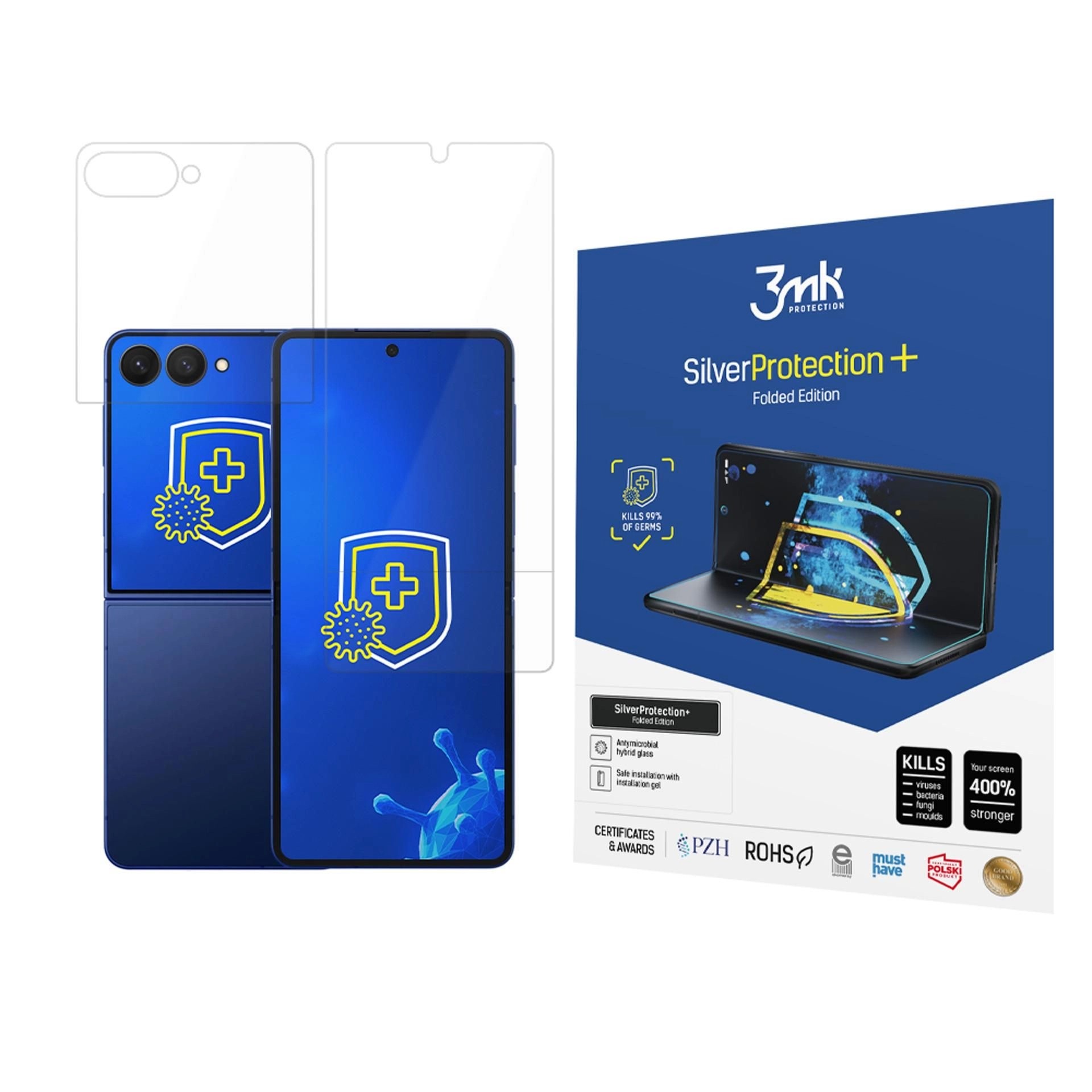 LCD ekrāna aizsarglīdzeklis 3mk Silver Protection+ Folded Edition Samsung F751 Z Flip7
