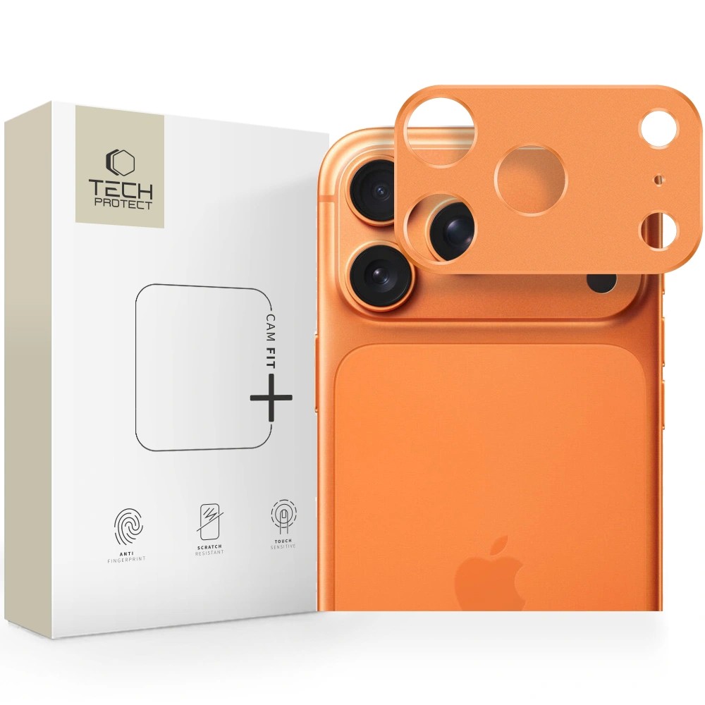 Tech-Protect Camalloy Fit+ kameras vāciņš iPhone 17 Pro - oranžs