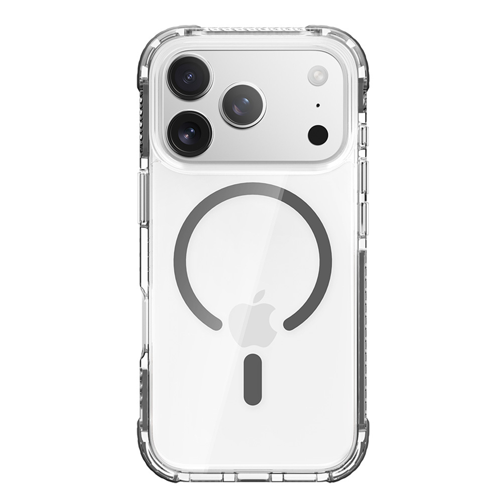 Rock Crystal Clear magnētiskā sērijas viedtālruņa apvalks Iphone 17 Pro caurspīdīgs-melns