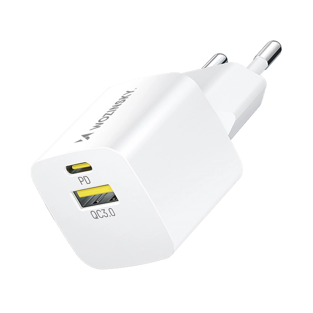 Wozinsky WWCEAC GaN USB-A USB-C 33W sienas lādētājs - balts