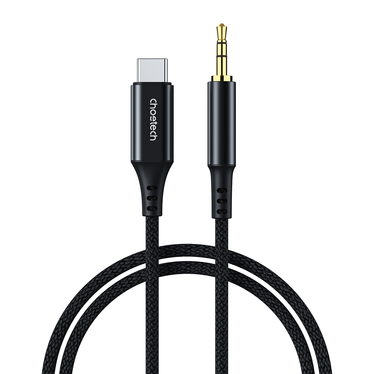 Choetech AUX006 USB-C / mini džeks 3,5 mm kabelis 1 m - melns