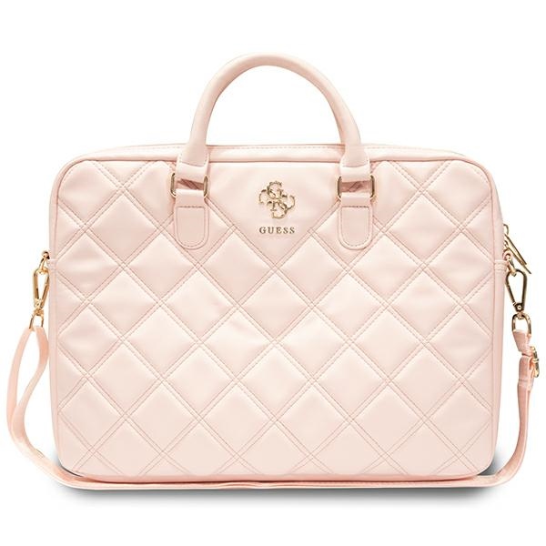 Guess Quilted 4G soma 16" klēpjdatoram - rozā
