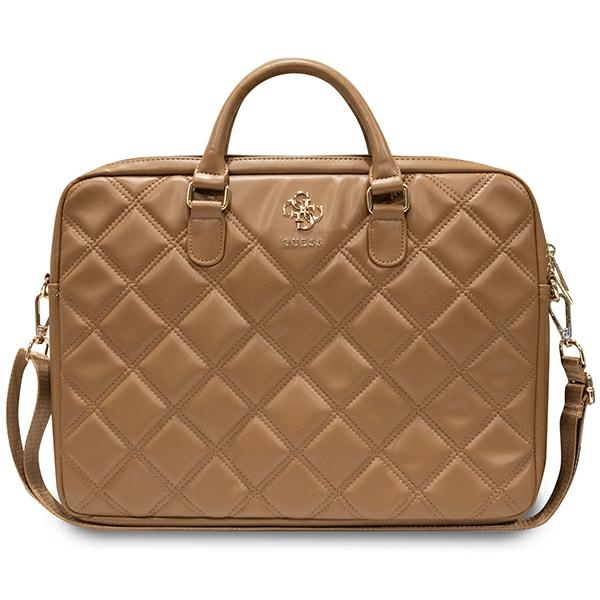 Guess Quilted 4G soma 16" klēpjdatoram - brūns