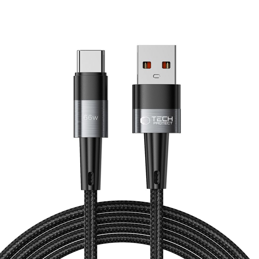 Tech-Protect UltraBoost USB-C / USB-C 66W 6A 2m kabelis - pelēks