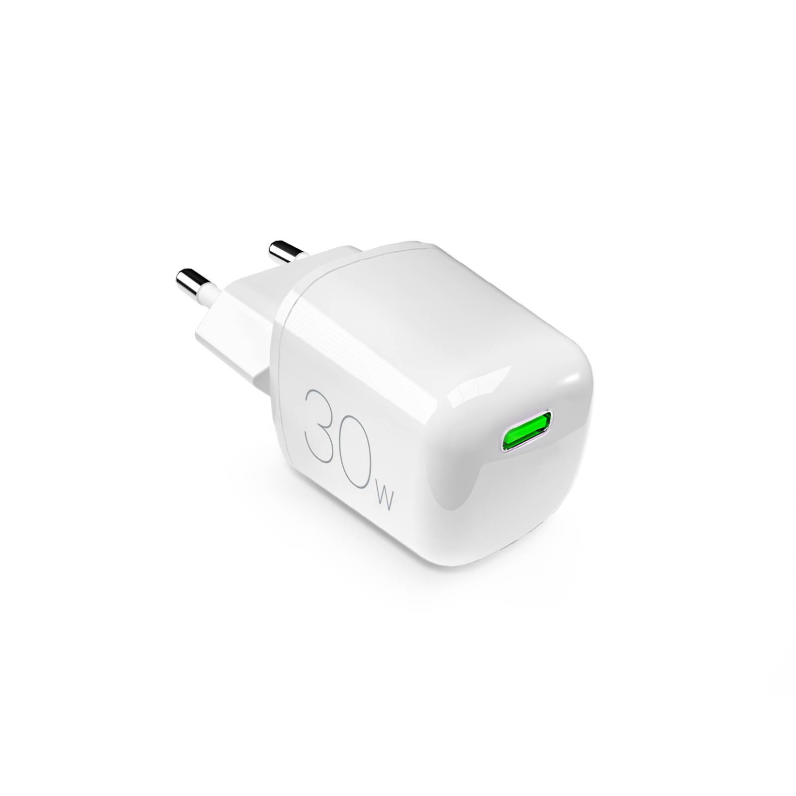 Puro MiniPro 30W GaN USB-C sienas lādētājs - balts