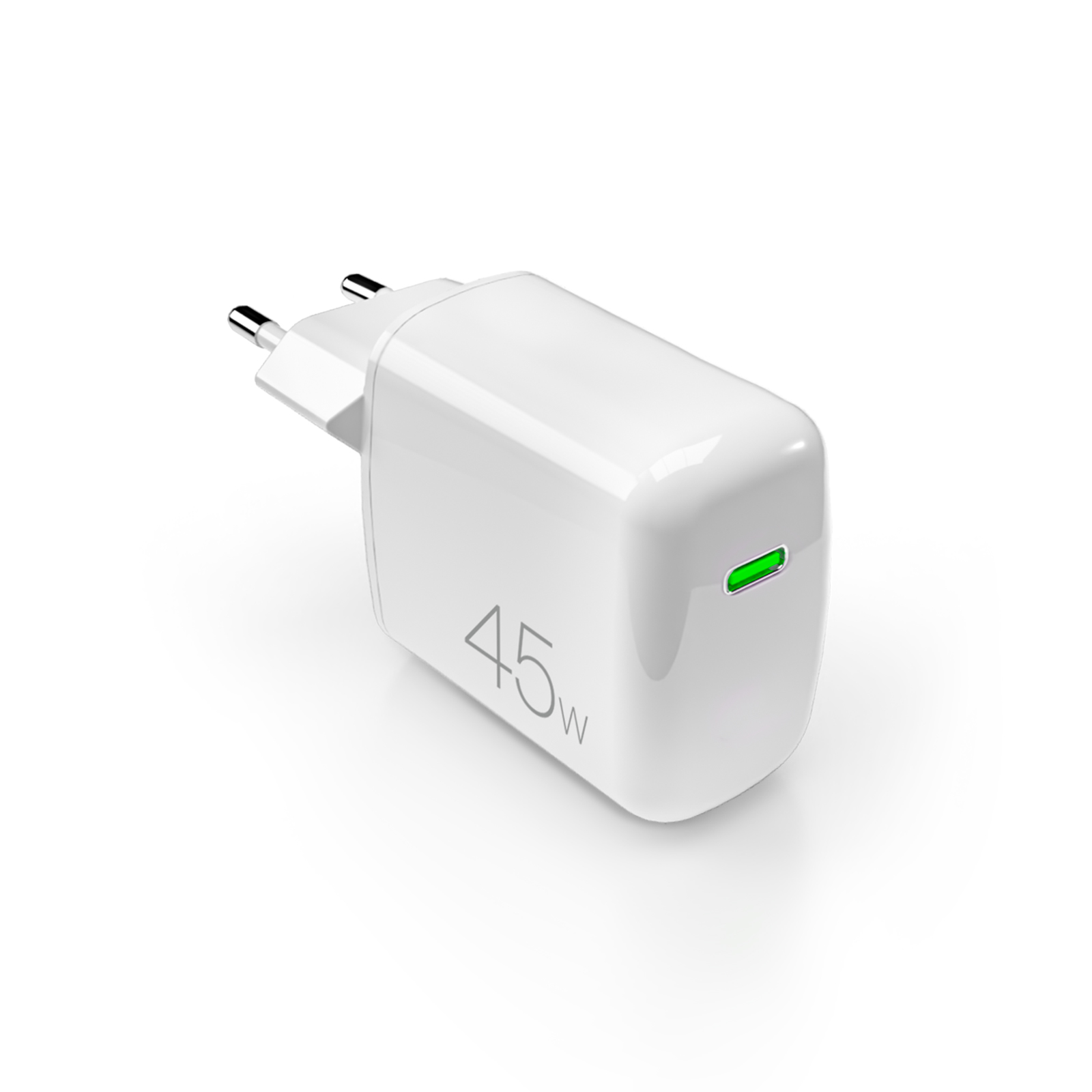 Puro Super Mini 45W PD GaN USB-C sienas lādētājs - balts