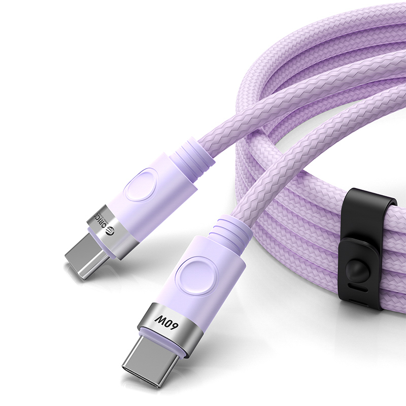 Orico CDX 60W 3A Power Delivery USB-C - USB-C 1m kabelis - violets