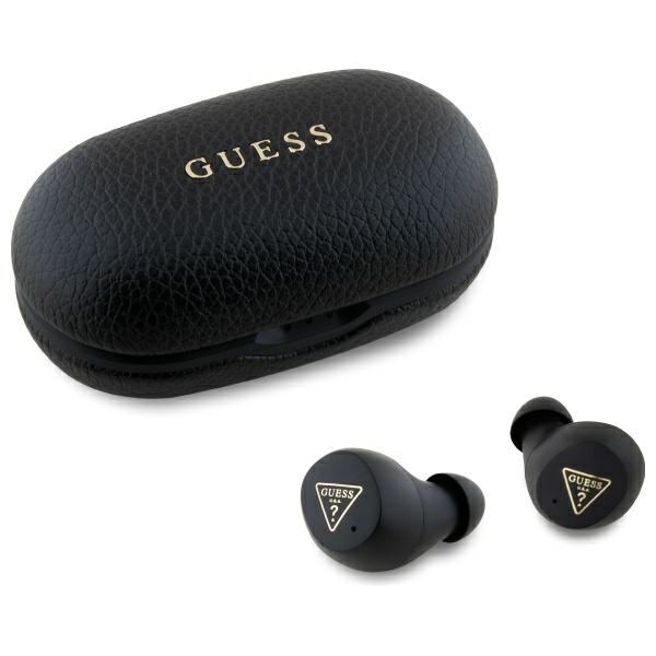 Guess Bluetooth austiņas GUTWSPGTSPSK TWS + dokstacija melnas/melnas graudains klasiskais logotips